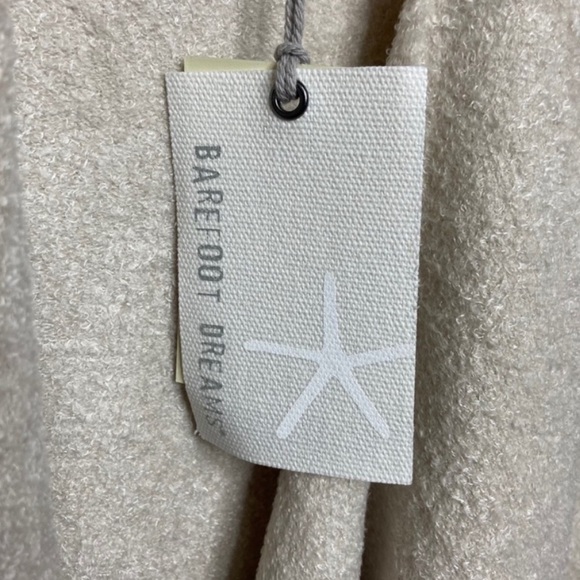 NWT Barefoot Dreams 2X Bisque Cream CozyChic Island Lite Open Sweater Cardigan - Picture 4 of 6